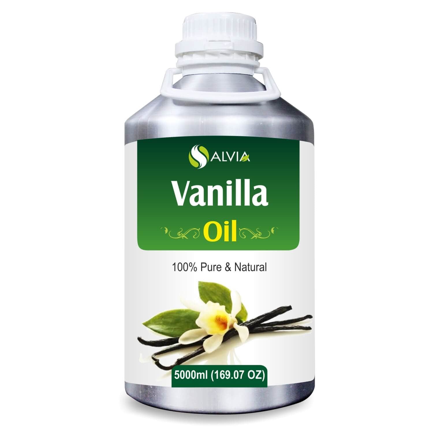 Salvia Natural Essential Oils 5000ml Vanilla Oil (Vanilla Planifolia) Pure & Undiluted oil - Shoprythm Salvia Natural Essential Oils 5000ml Vanilla Oil (Vanilla Planifolia) Pure & Undiluted oil - Shoprythm